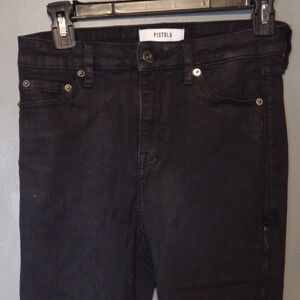 Pistola black jean skinny with zipper that goes up the leg